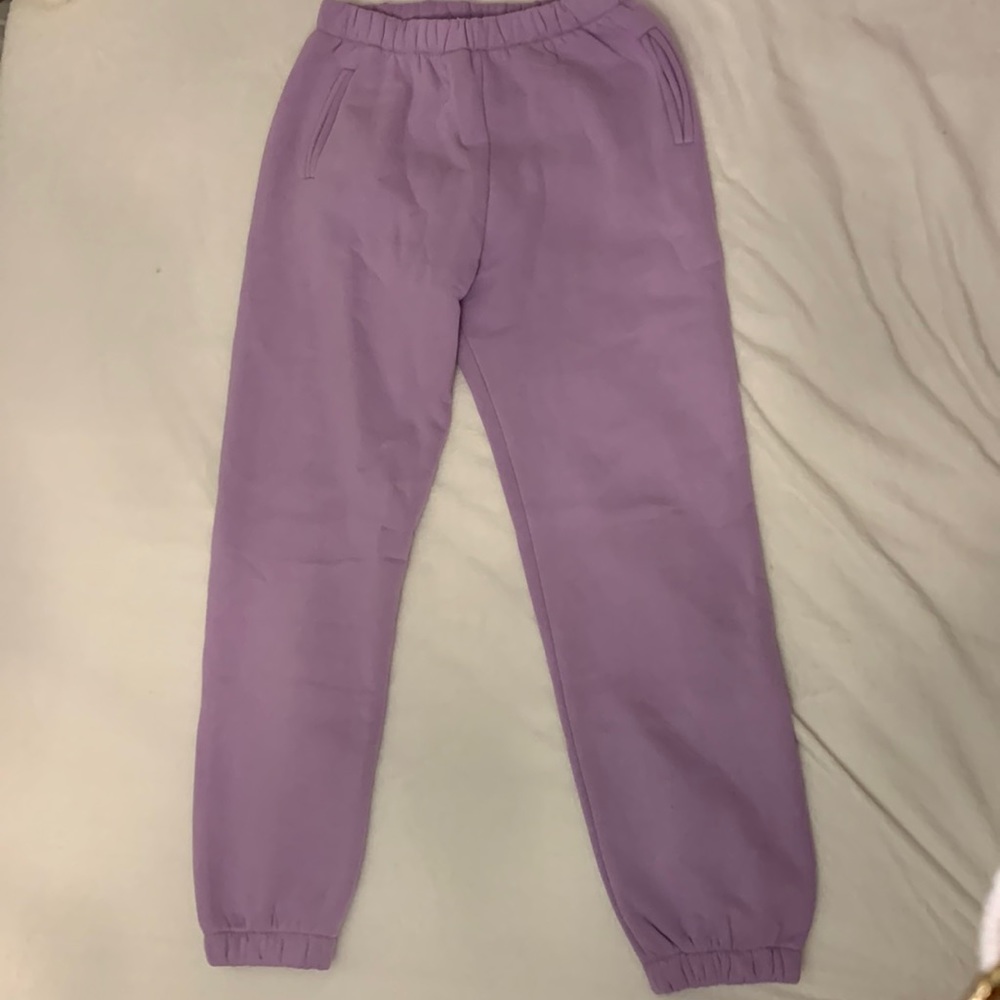 Purple Plush Sweatpants
